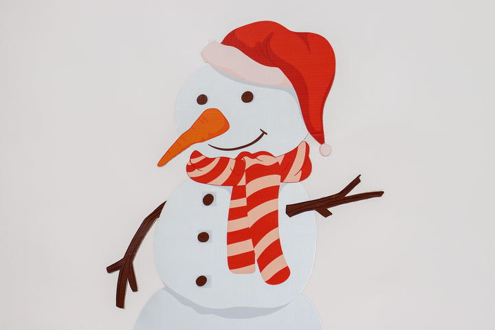 Printed cardboard snowman
