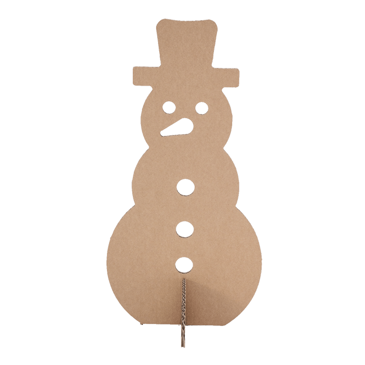 Kartonnen sneeuwpop