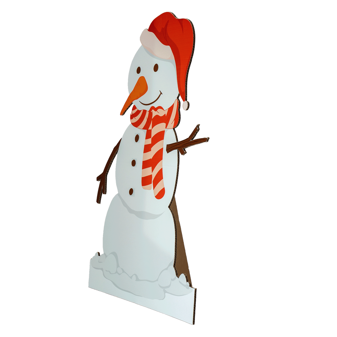 Printed cardboard snowman
