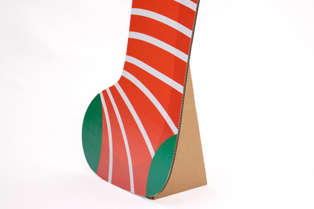 Printed cardboard stocking