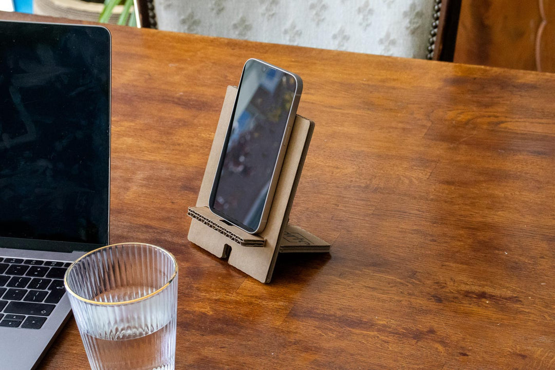 Cardboard phone holder