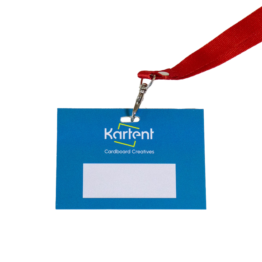 Cardboard printed name badge