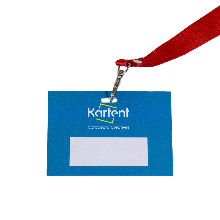 Cardboard printed name badge