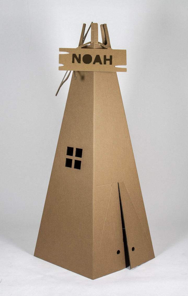 Cardboard teepee tent
