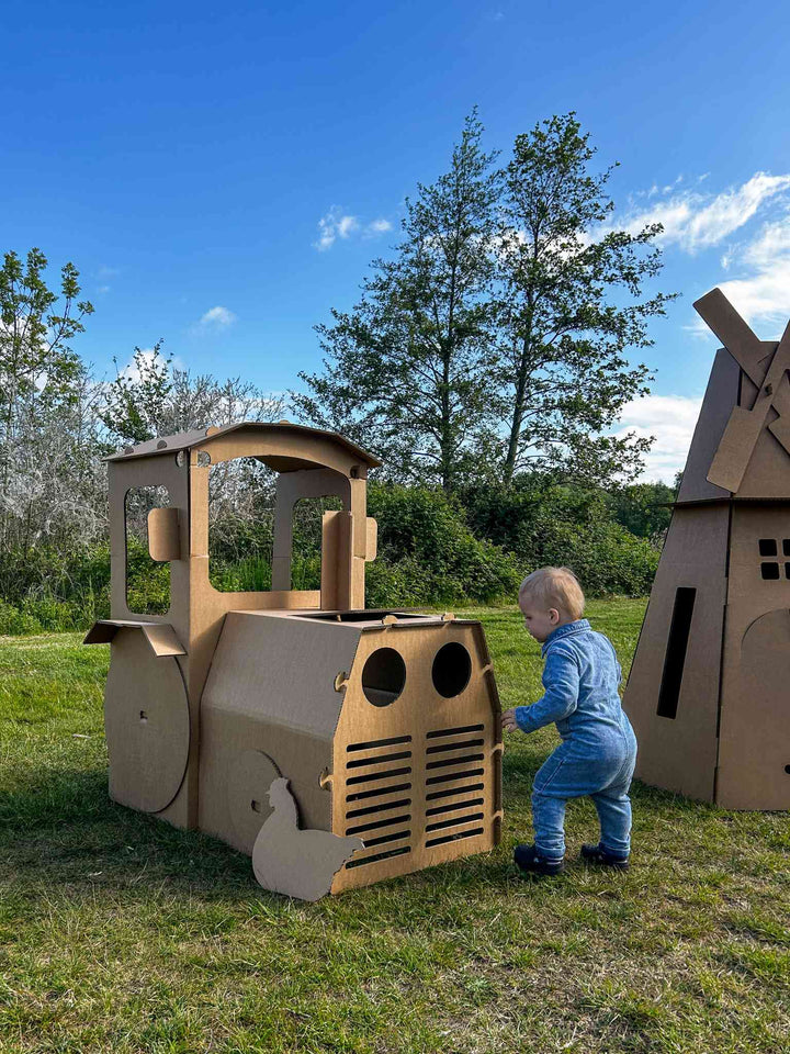 Kartonnen tractor