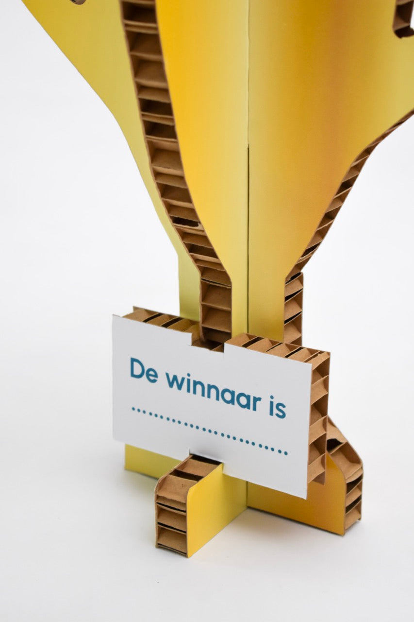Cardboard printed trophy