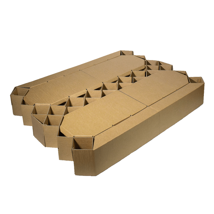 Cardboard folding bed