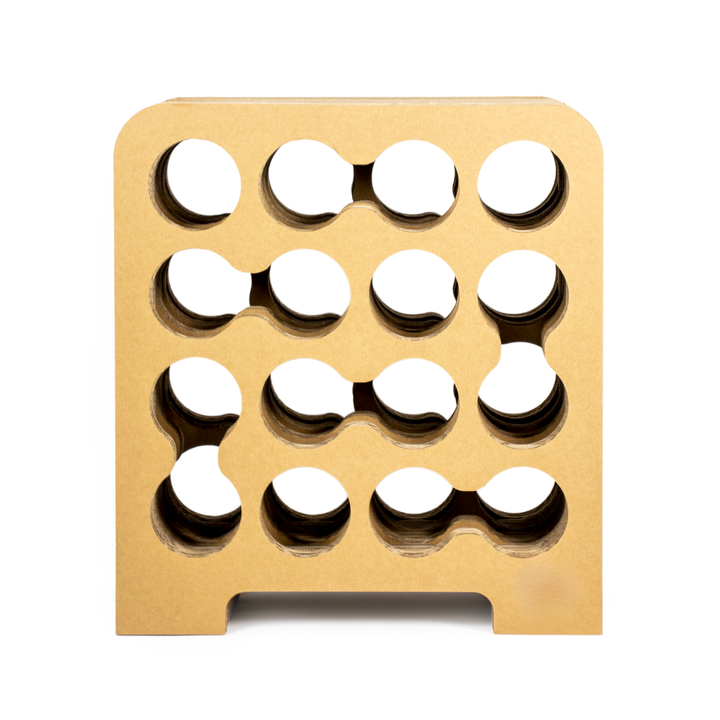 Kartonnen wijnrek golf