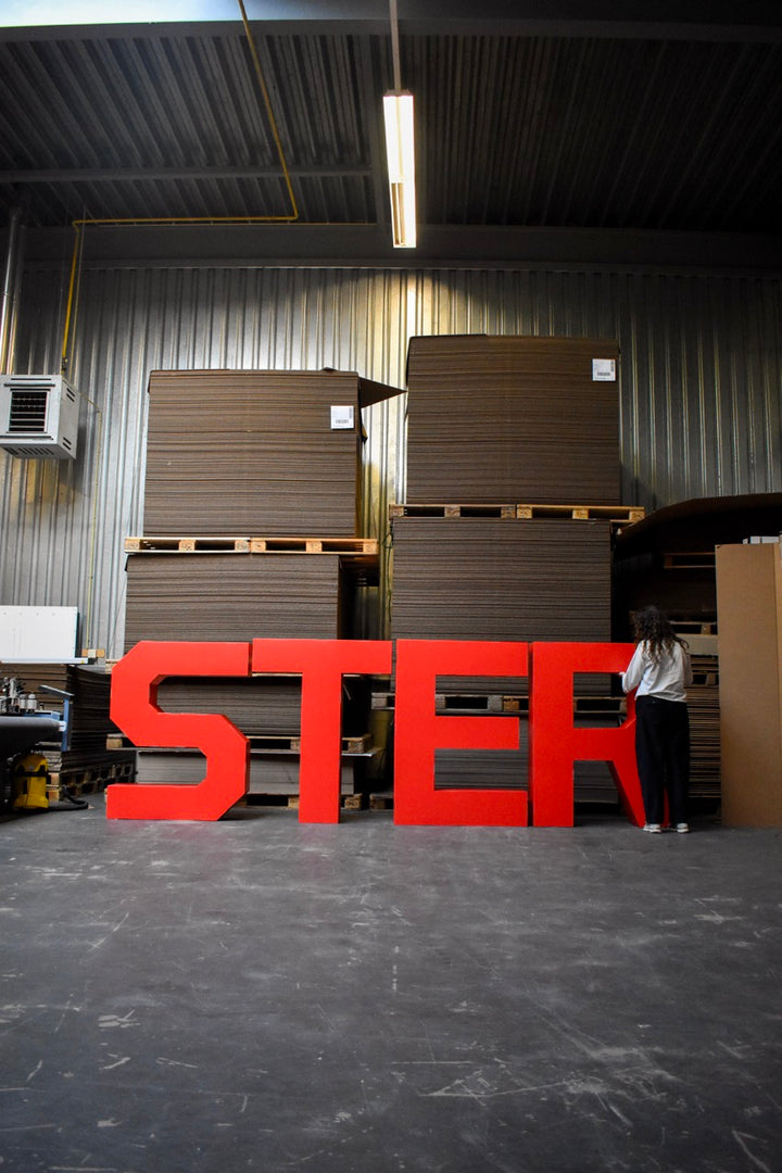 Cardboard XXL letters and numbers