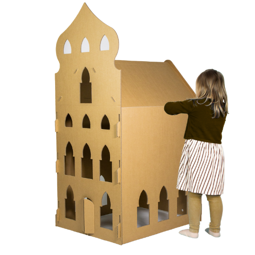 Cardboard arabic playhouse