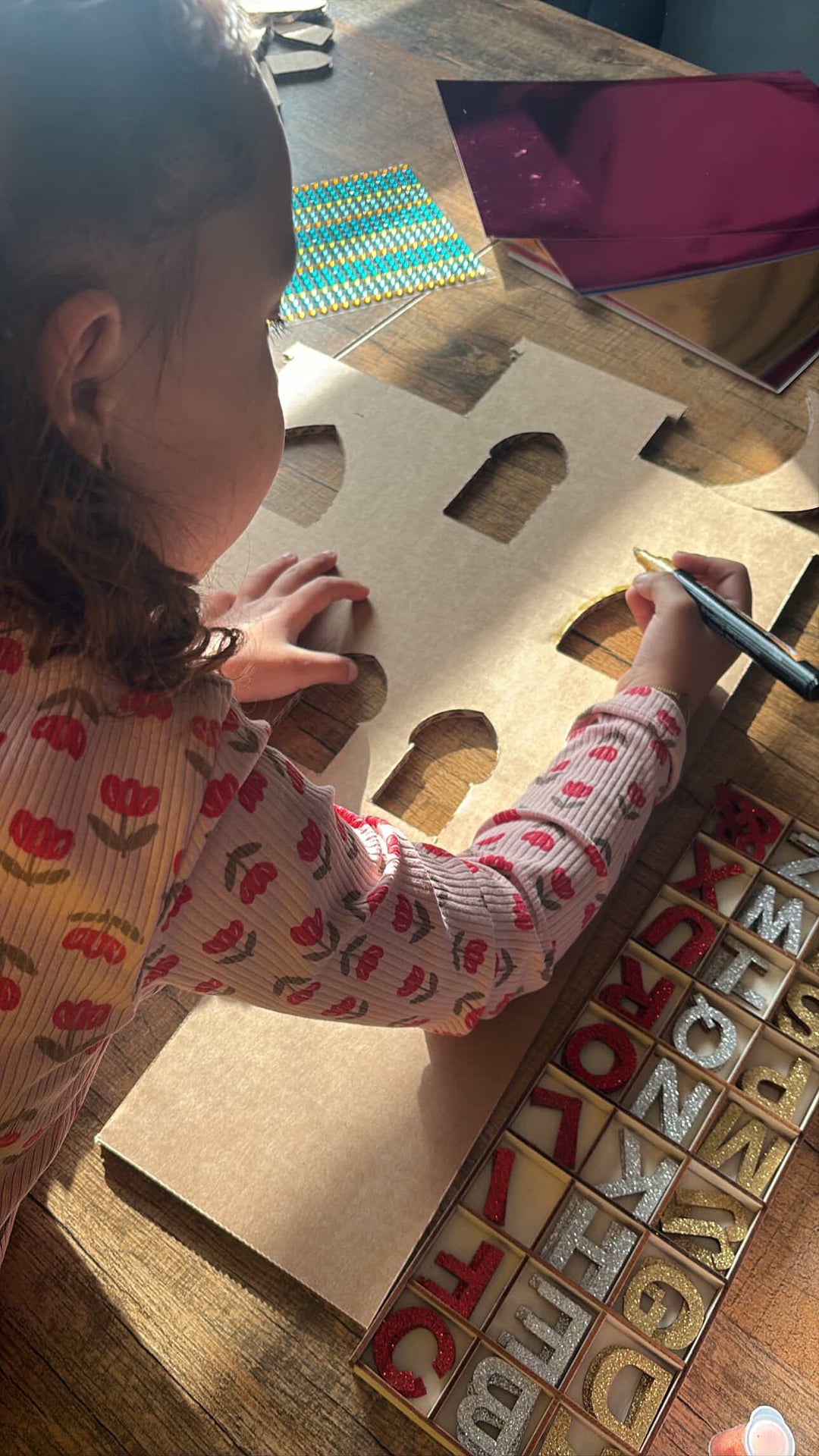 Cardboard Arabic window decoration