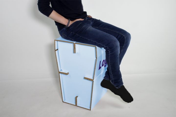 Kartonnen bedrukte barkruk