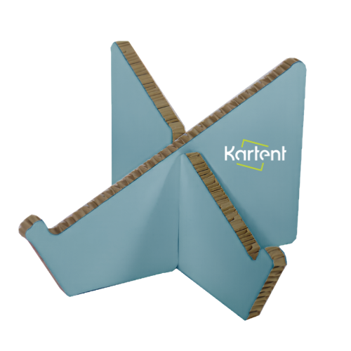 Cardboard printed laptop stand cross