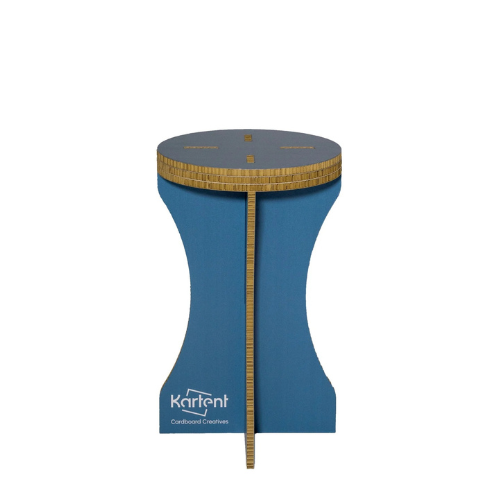 Cardboard printed round bar stool