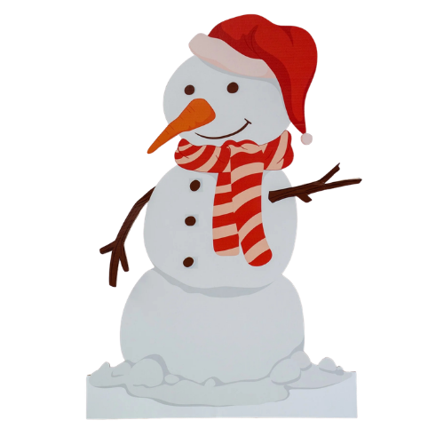 Printed cardboard snowman
