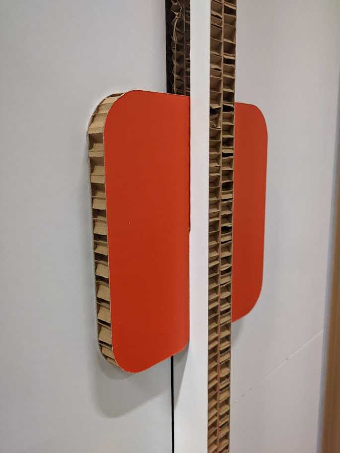 Cardboard printed exhibition wall