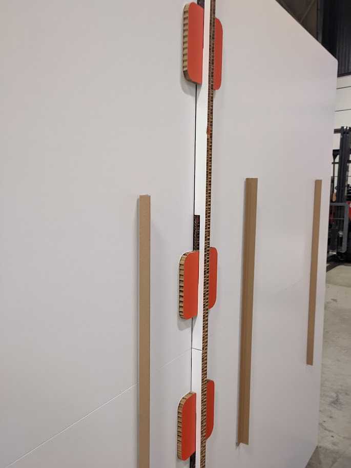 Cardboard printed exhibition wall
