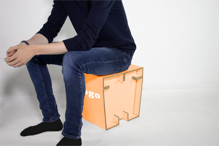 Cardboard printed stool