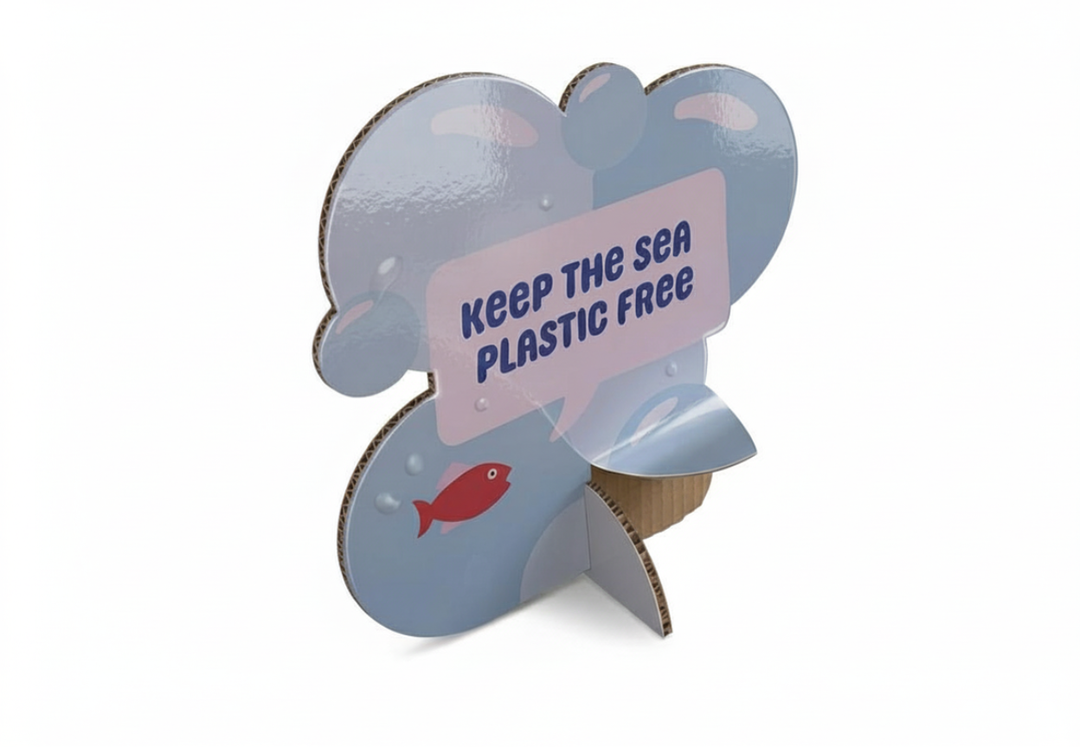 Kartonnen cutout met sticker - Kies je eigen ontwerp