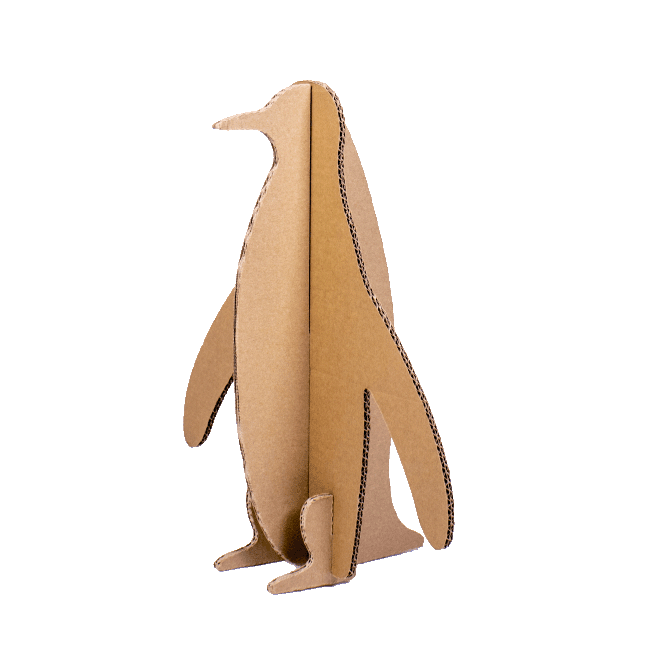 Kartonnen pinguïn