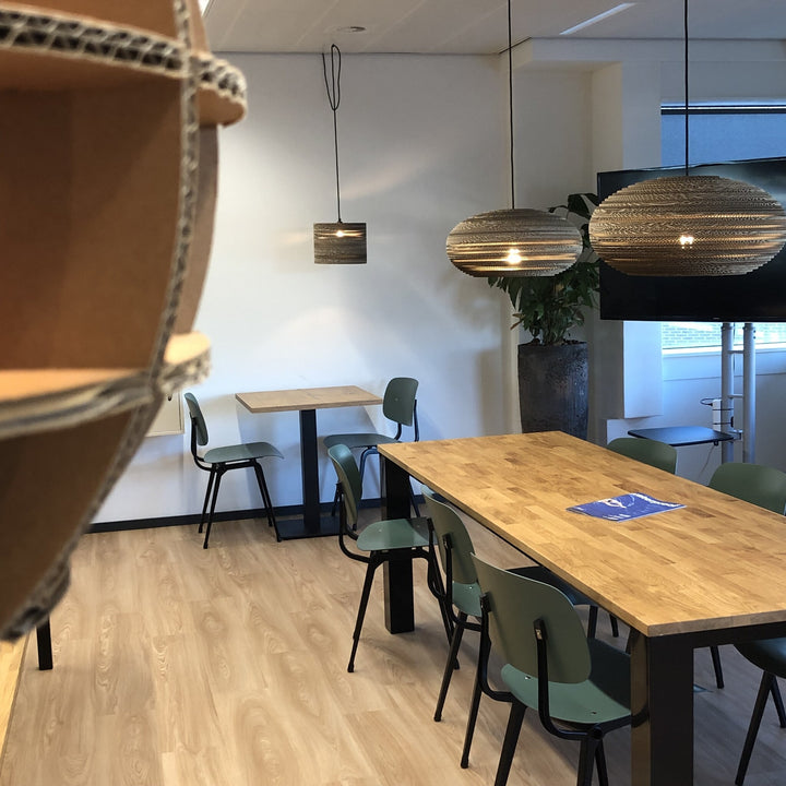 Kartonnen dour lamp