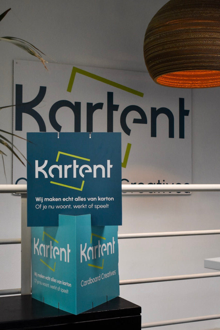 Cardboard printed triangle display