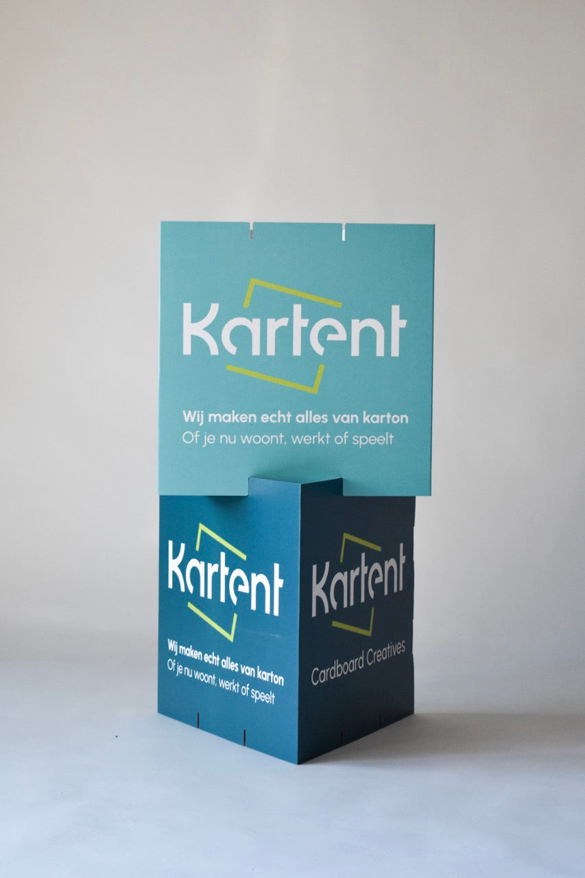 Cardboard printed triangle display