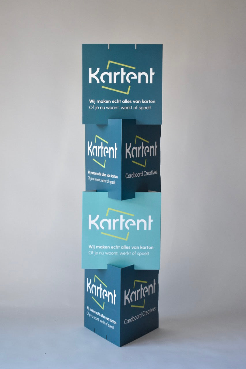 Cardboard printed triangle display