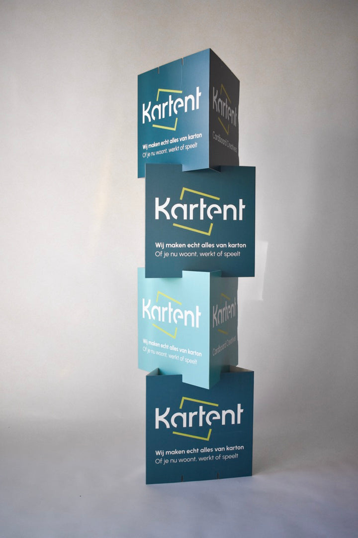 Cardboard printed triangle display