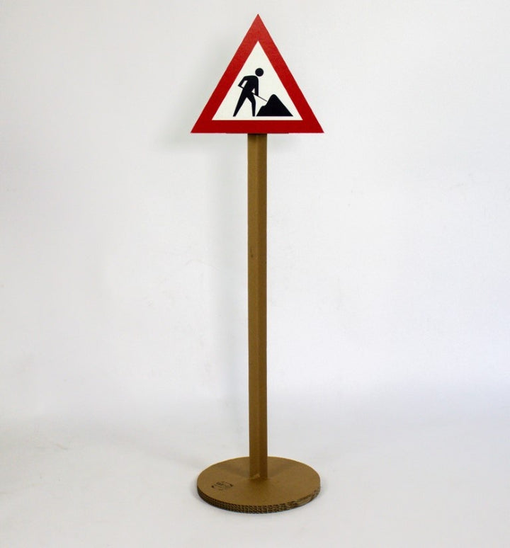 Cardboard traffic signs set