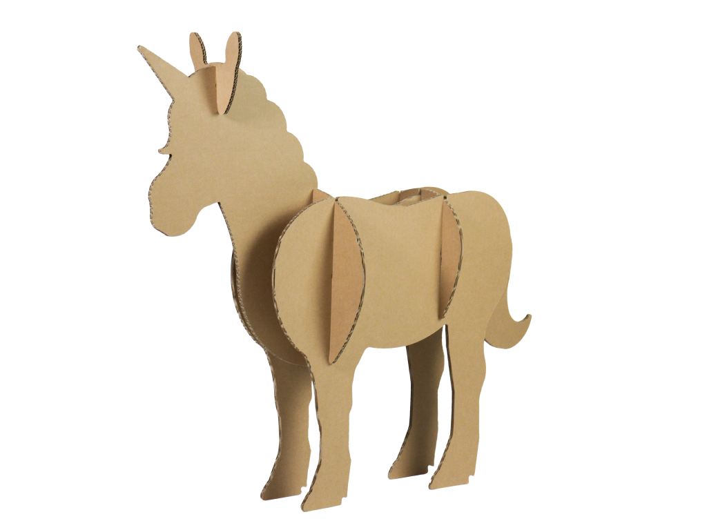 Cardboard unicorn