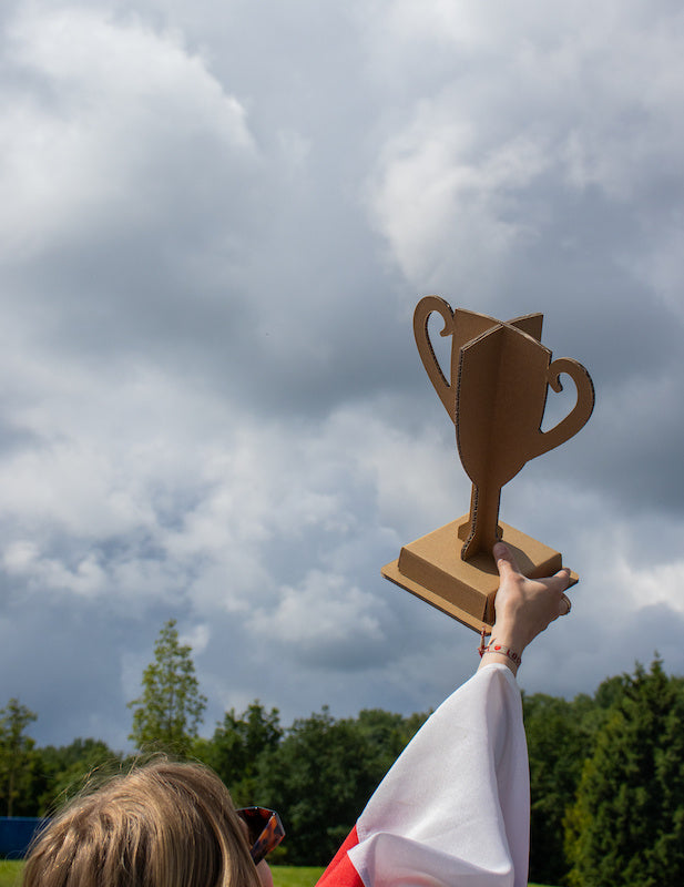 Kartonnen bedrukte trofee