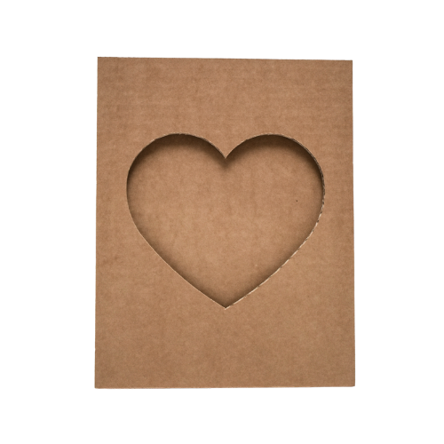 Kartonnen hart fotolijstje
