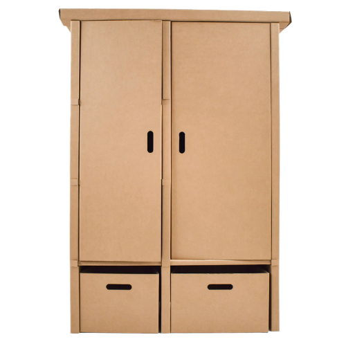Kartonnen garderobe kast