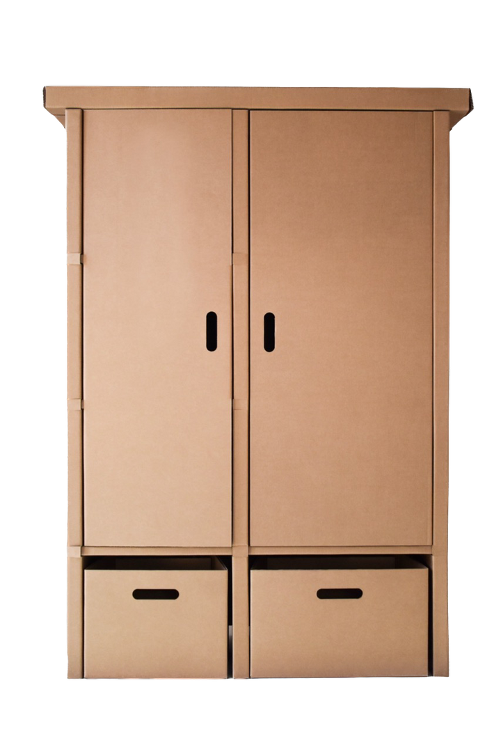 Kartonnen garderobe kast
