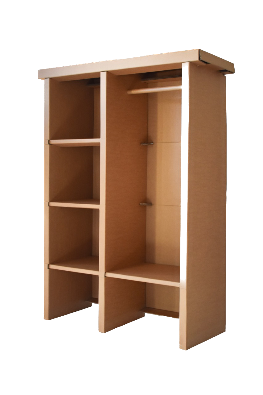 Kartonnen garderobe kast