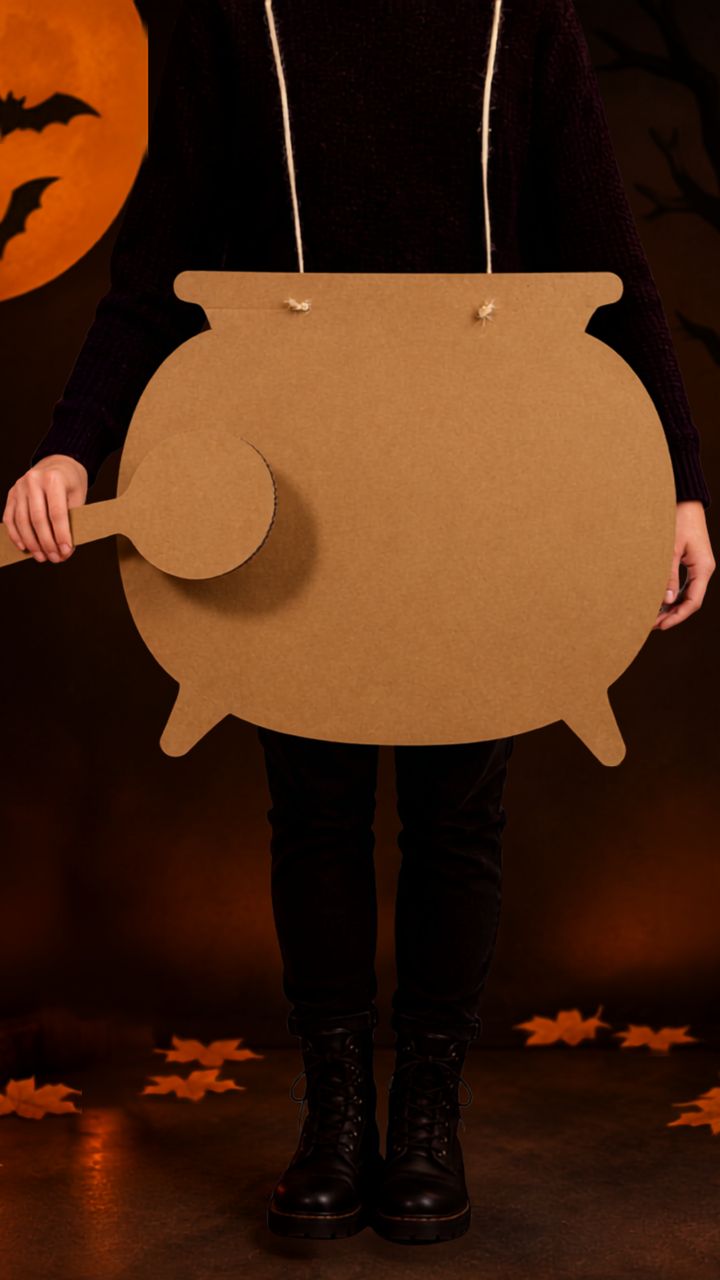 Cardboard Witches Cauldron Fancy Dress Costume