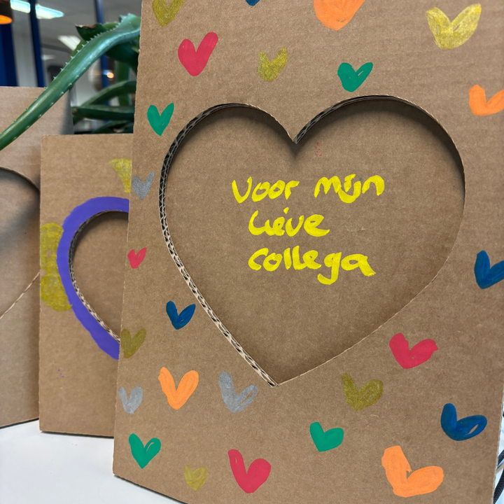 Kartonnen hart fotolijstje