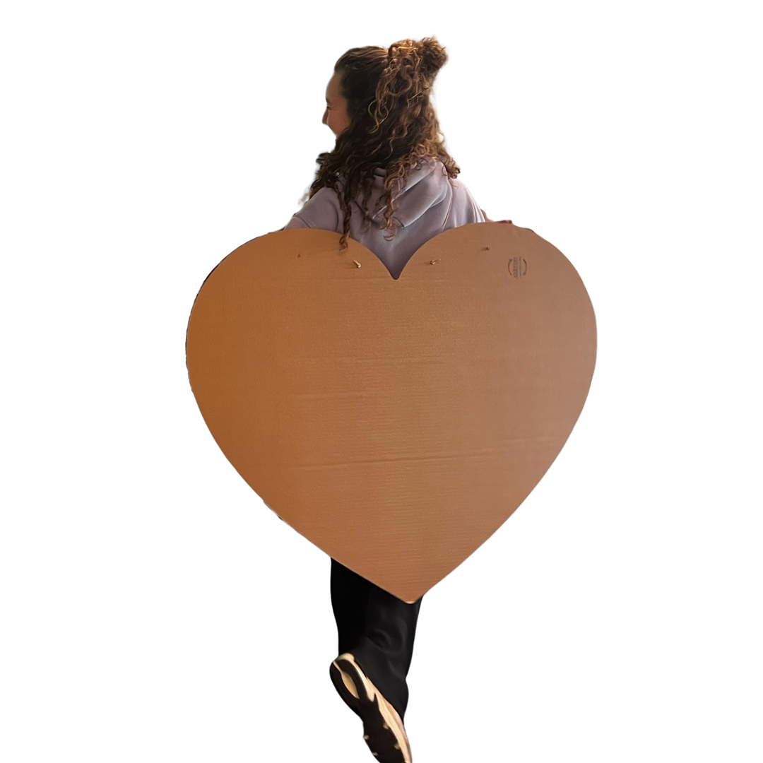 Kartonnen hart verkleedkostuum