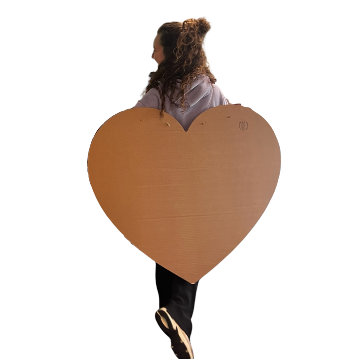 Kartonnen hart verkleedkostuum