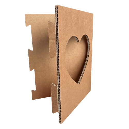 Cardboard heart photo frame