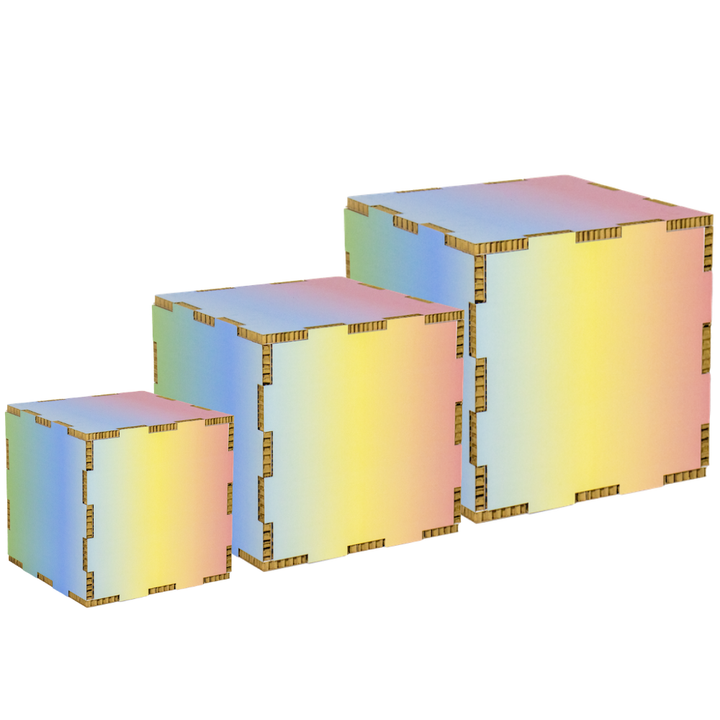 Kartonnen bedrukte honingraat stapelkubus op maat