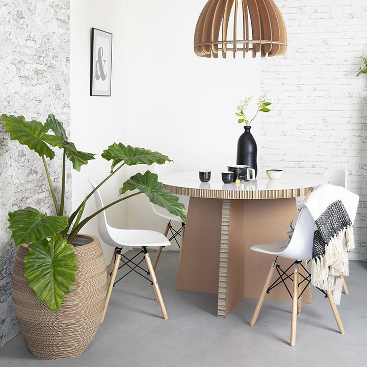 Kartonnen ronde tafel honingraat