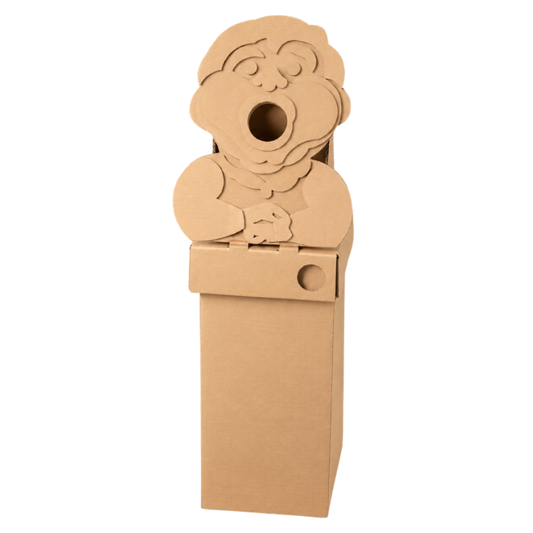 Kartonnen karbin met figuur