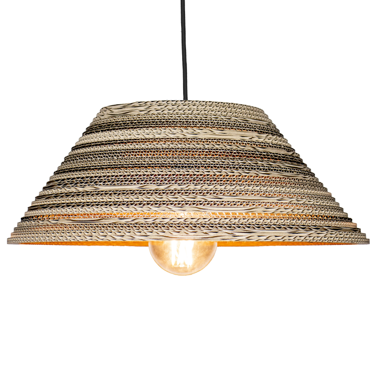 Kartonnen liempde lamp