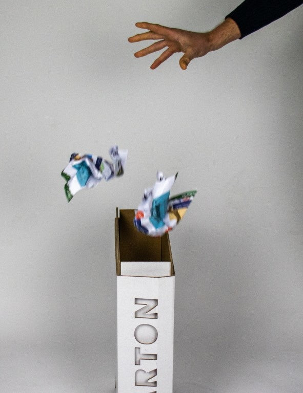 Cardboard paper bin