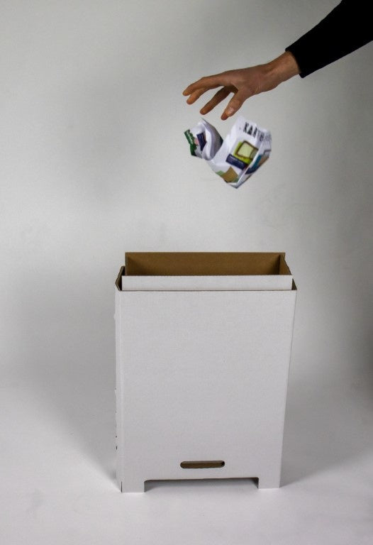 Cardboard paper bin