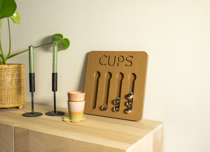 Kaffeetassenhalter aus Pappe