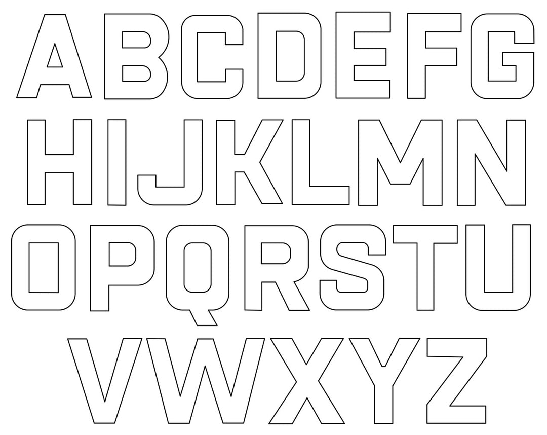 Cardboard letters and numbers