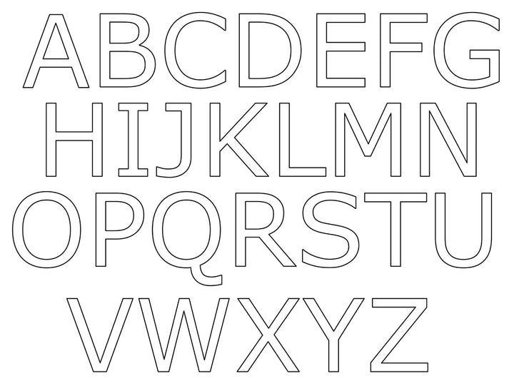 Cardboard letters and numbers